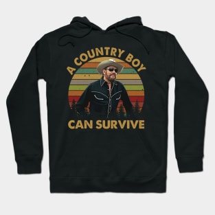 A Country Boy Can Survive Vintage Retro Hoodie